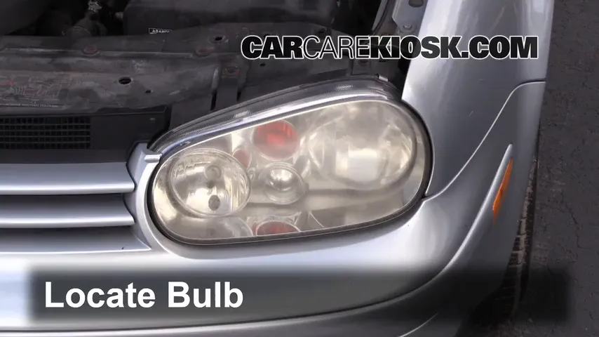 2003 Volkswagen Golf GL 2.0L 4 Cyl. (4 Door) Lights Highbeam (replace bulb)
